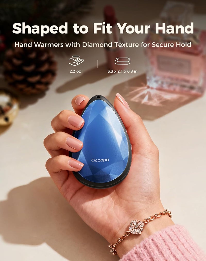 OCOOPA Women Rechargeable Hand Warmers 2 Pack, Portable, Stylish, Diamond-Shape Magnetic Electric Handwarmer, Reusable Pocket Heater, 2026 Tech Gifts for Christmas, Raynaud, Hiking, Camping, UT4 Rare - Image 2